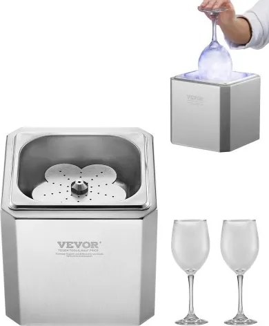 VEVOR Glass Froster Koeler Bierglas Froster, 8-10 seconden/kopje met LED-licht, Instant Glaskoeler voor Wijn Mixdranken Sap, Glazen Beker Froster Ideaal voor Bar Restaurant Keuken