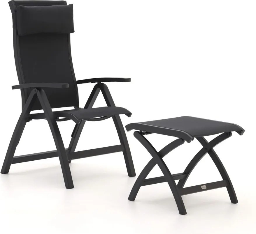 Verstelbare tuinstoel | Bellagio  Fermo | Aluminium | Grijs | Kees Smit Tuinmeubelen