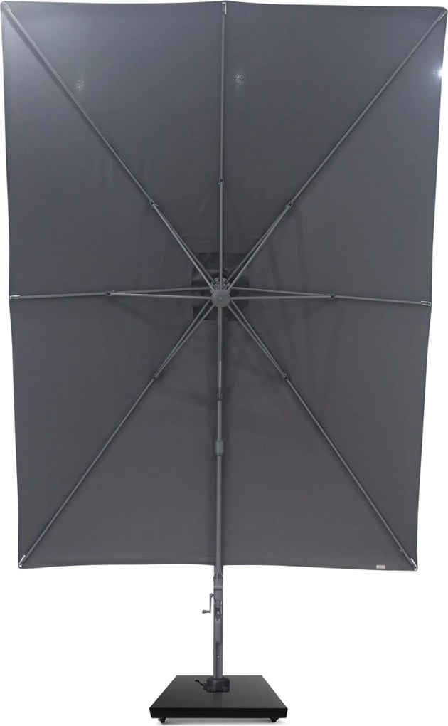 Zweefparasol  2.6x3.5m Graphite (excl. voet) Grijs-antraciet Camello Luna