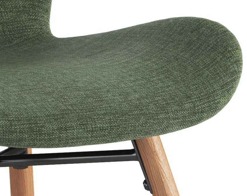 ALTEA Groen (stof Rio 140)/poten natuur eiken – MODERNE STOEL VOOR WOONKAMER/EETKAMER/KEUKEN/KANTOOR