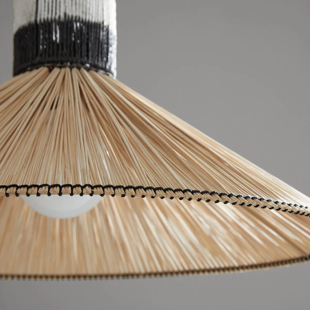 Hanglamp van geweven papier en bamboe, Tribe