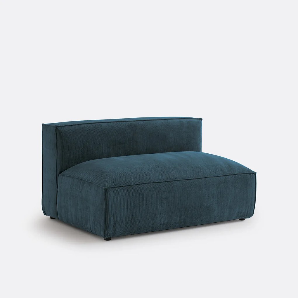 Element voor modulaire bank, 2-zit, in ribfluweel, Seven