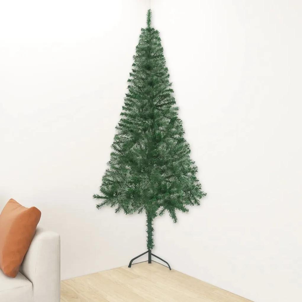 vidaXL Kunstkerstboom met LED's hoek 150 cm PVC groen