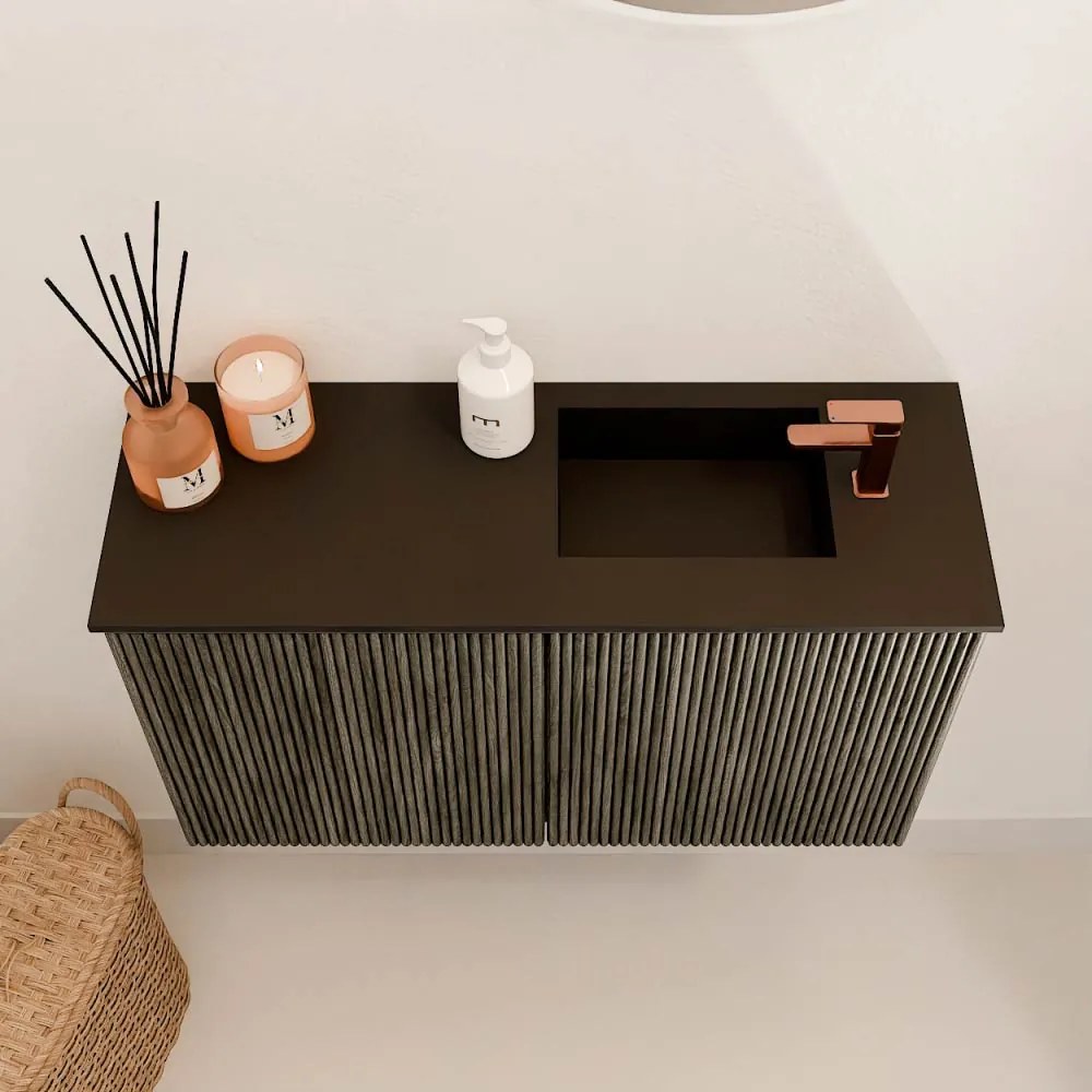 Mondiaz Joya 70cm toiletmeubel shadow met wastafel faye rechts 1 kraangat urban