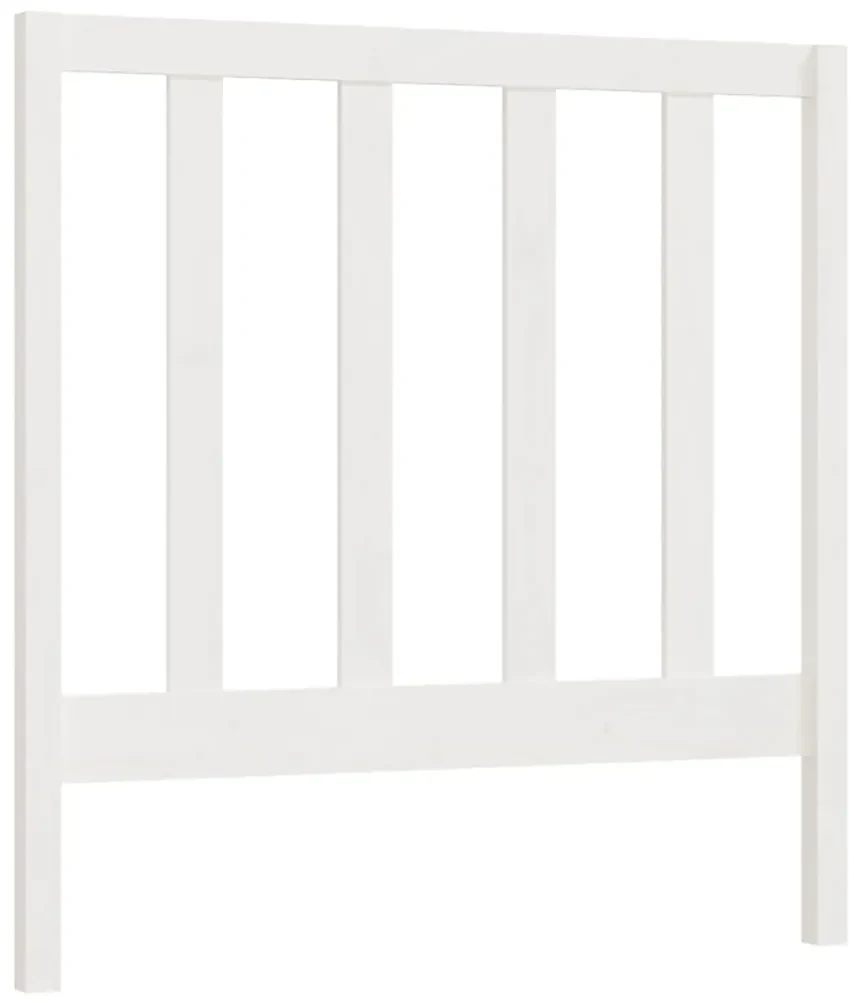 vidaXL Hoofdbord 96x4x100 cm massief grenenhout wit