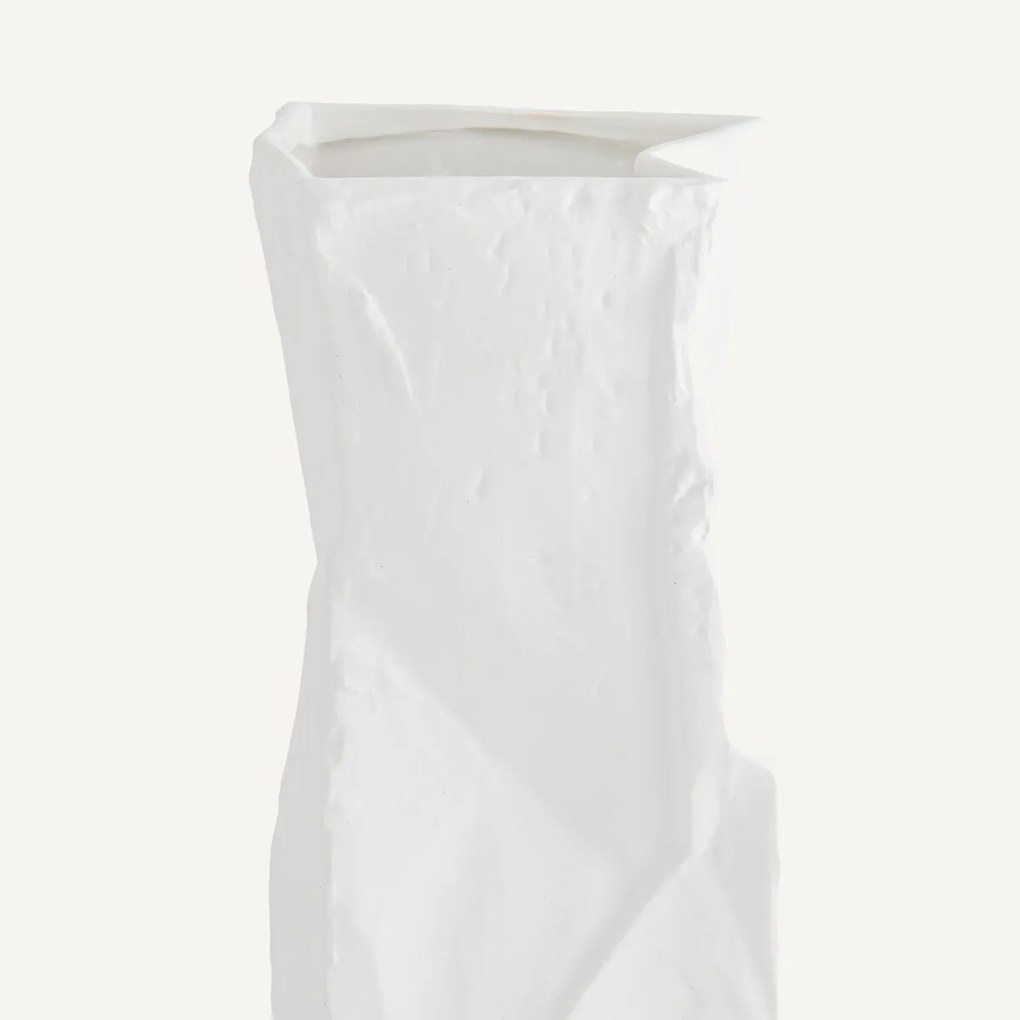 Geometrische vaas in mat keramiek, H51 cm, Risa