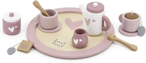 Tea Set - Pink - Houten speelgoed