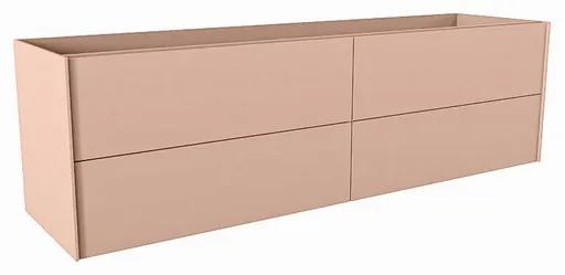 Mondiaz TENCE wastafelonderkast - 170x45x50cm - 4 lades - uitsparing links - push to open - softclose - Rosee M37133Rosee