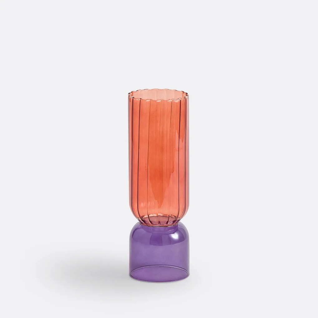 Vaas in gekleurd glas H28 cm, Tuvia
