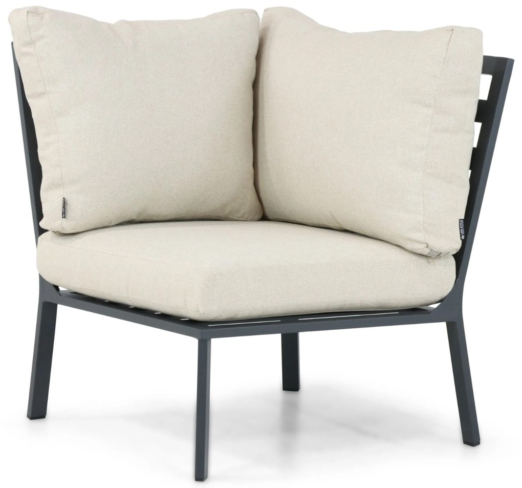 Hoek loungeset 6 personen Aluminium/Polywood (grey teakfinish) Grijs Lifestyle Garden Furniture Santiago