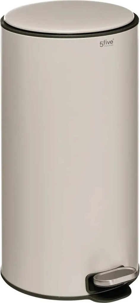 5Five Delta Pedaalemmer - 30 Liter - Beige - Soft Close &amp; Koolstoffilter