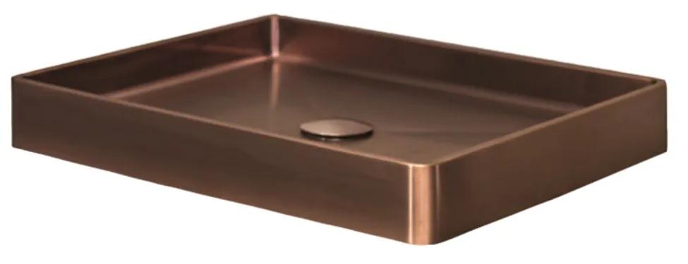 Opzetwastafel Dekker Lanesto Vanity 52x41x7 cm RVS Copper