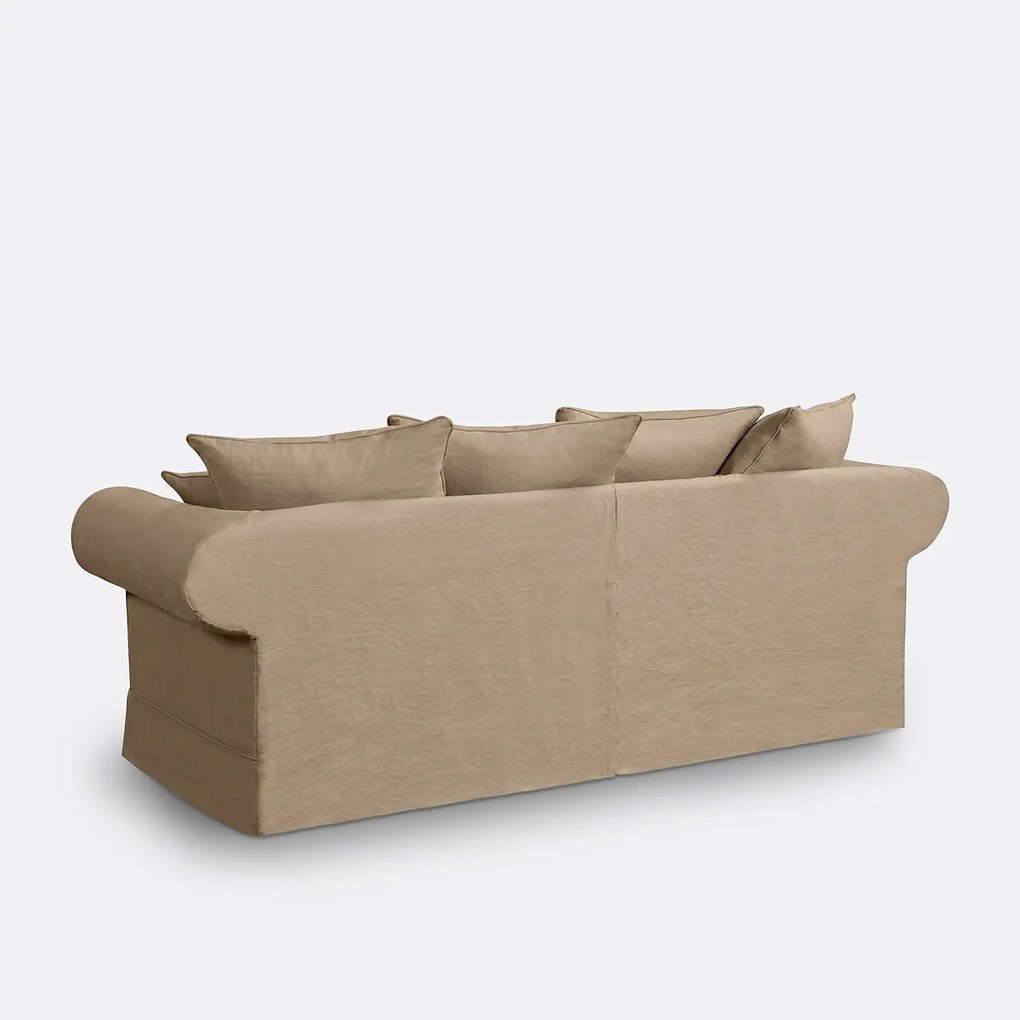 Bank 2-, 3- of 4-zits, omvormbaar, afneembare hoezen, in dik linnen, ADELIA