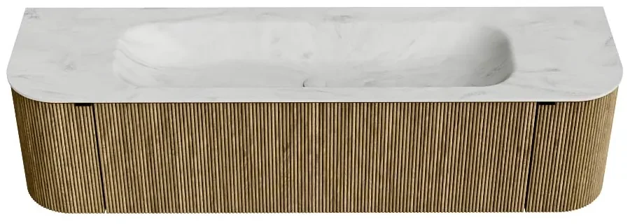 Mondiaz Kurve-dlux 170cm badmeubel ronding links/rechts dusk met 1 lade en 2 deuren en wastafel big large midden 1 kraangat opalo