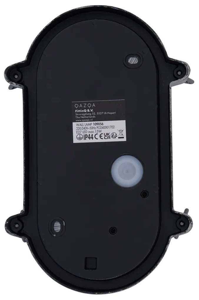 Buiten wandlamp zilver ovaal IP44 - Noutica