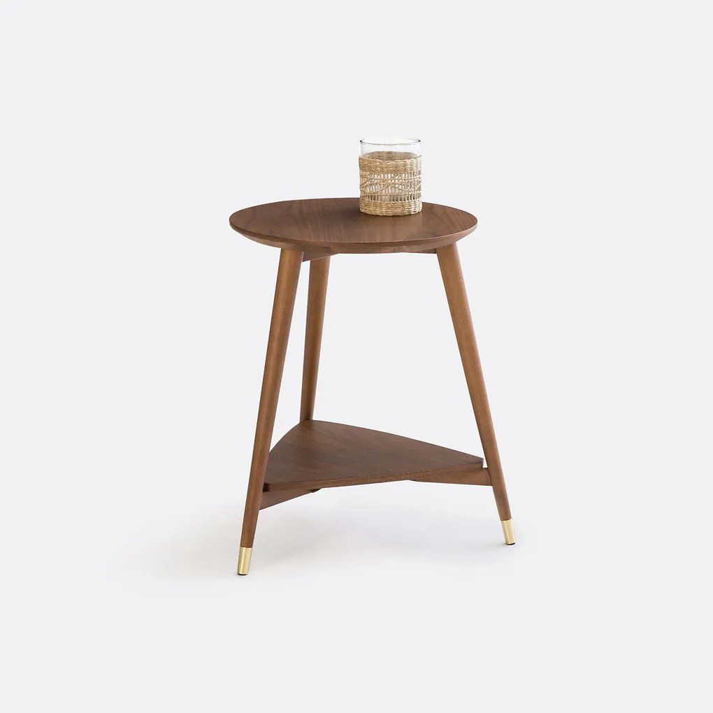 Vintage bijzettafel, walnootfineer, Ronda