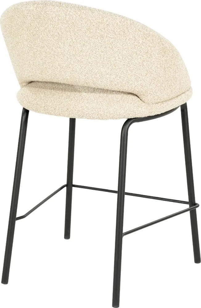 By-Boo Nido Barkruk Met Zwart Onderstel Beige