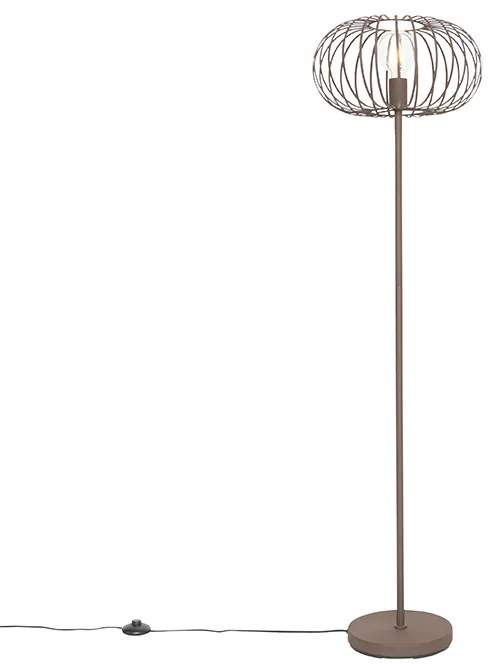 Design vloerlamp roestbruin draad - Johanna