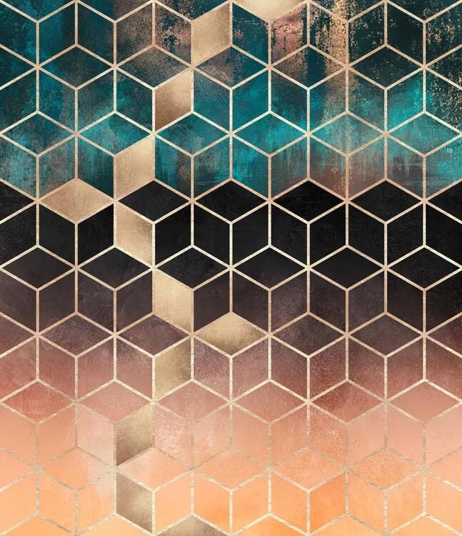 Fotobehang Ombre Dream Cubes, (35 x 40 cm)