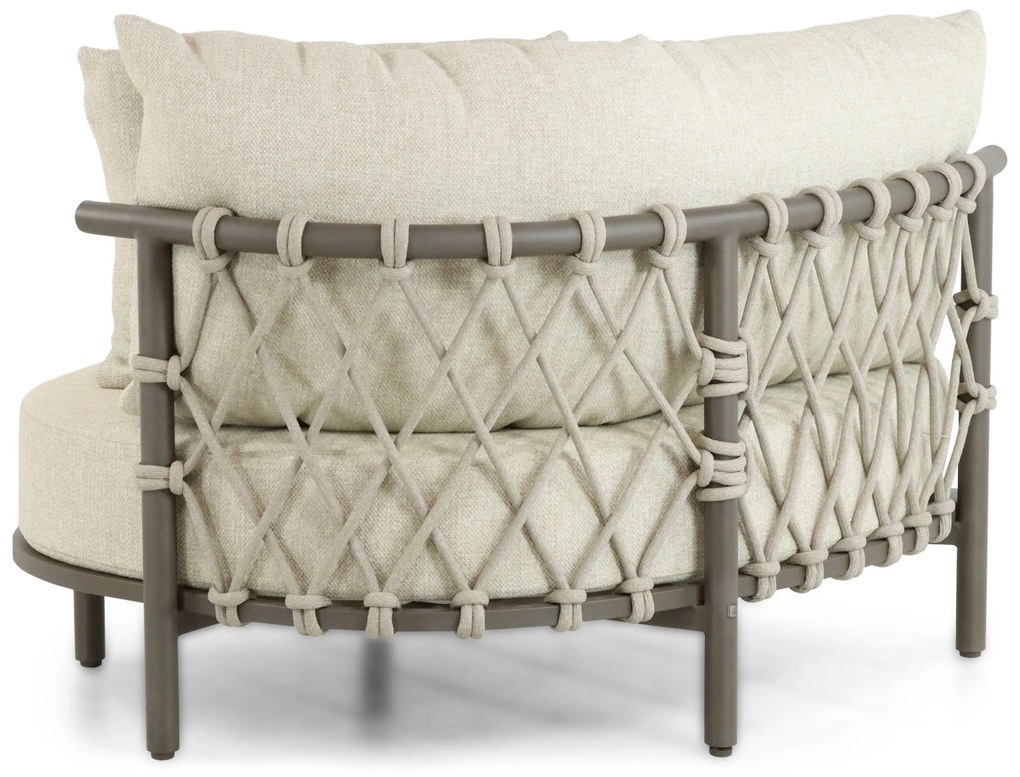 4 Seasons Outdoor Ezra/Riah Organisch Loungeset Aluminium Taupe 3-delig