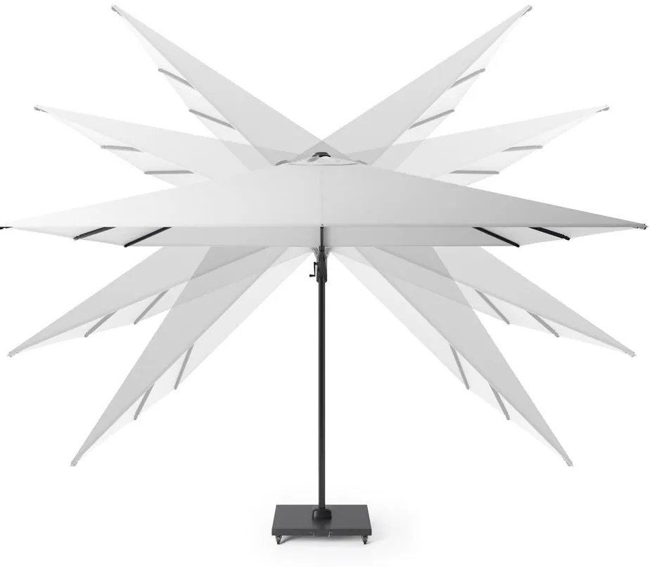 Platinum Voyager zweefparasol T2 2,7x2,7 m. - Antraciet met Modena voet en hoes