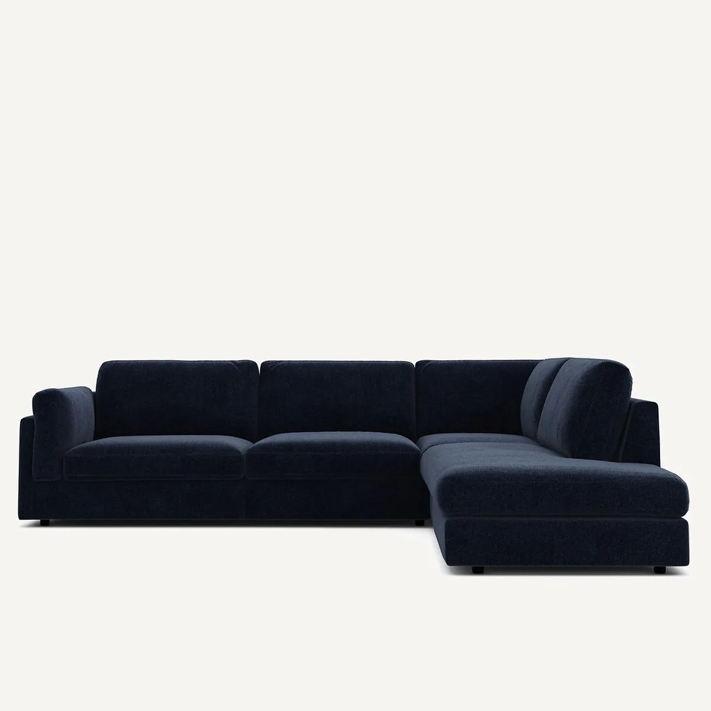 Omvormbare hoekbank, chenille fluweel, CÉSAR