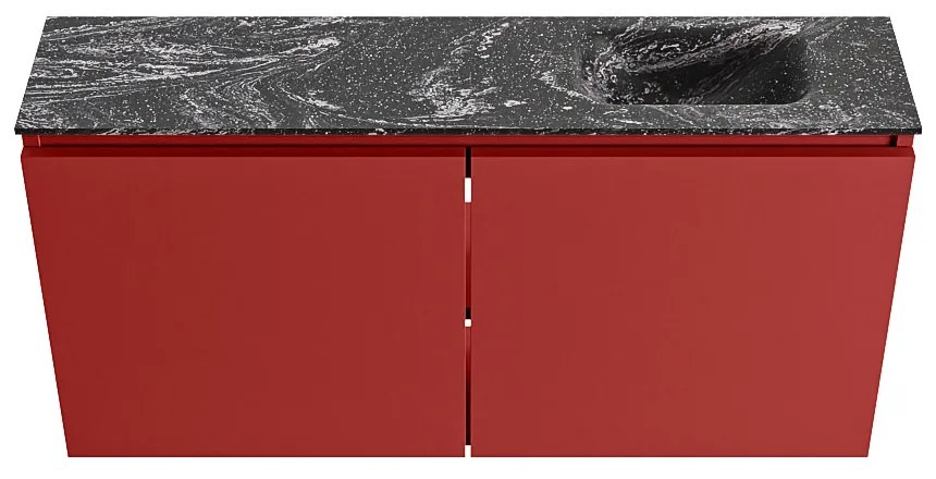 Mondiaz Ture DLux toiletmeubel 100cm fire met wastafel lava rechts met kraangat