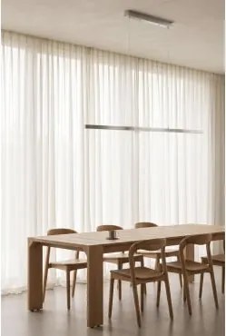 Led Lineaire Hanglamp 120 Cm Met Indirect Licht In Aluminium Danile Geborsteld Grijs - Sklum