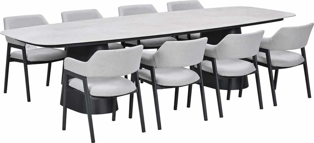 Garden Impressions Alexia tuinset 9-delig - Noah tuintafel 320x120 cm