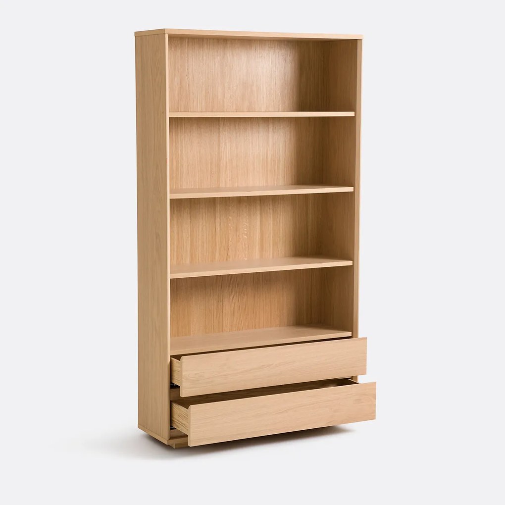 Boekenkast met 4 nissen en 2 lades, Norrem