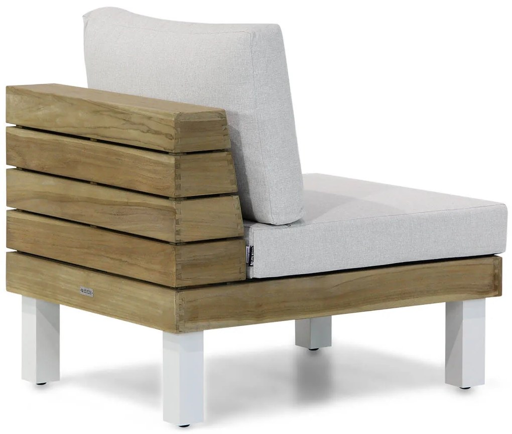 Hoek loungeset  Teak Old teak greywash 7 personen Lifestyle Garden Furniture Seashore/Brighton