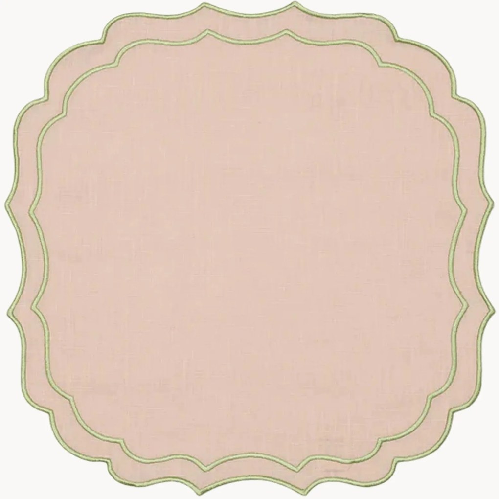 Placemat Greta met geborduurde rand