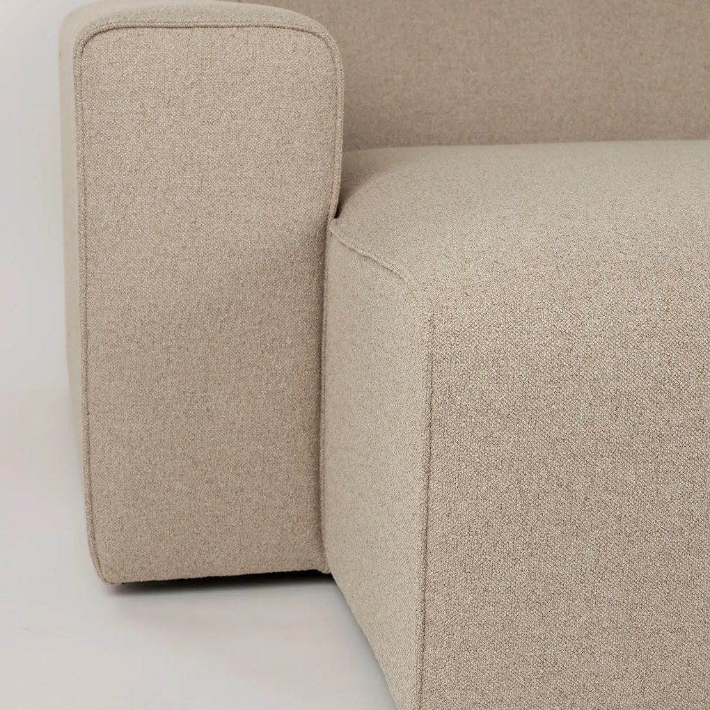 Zuiver Milka Cappuccino Design Bank Met Chaise Longue Links Cappuccino
