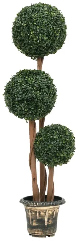 vidaXL Kunstplant met pot buxus bolvorming 119 cm groen