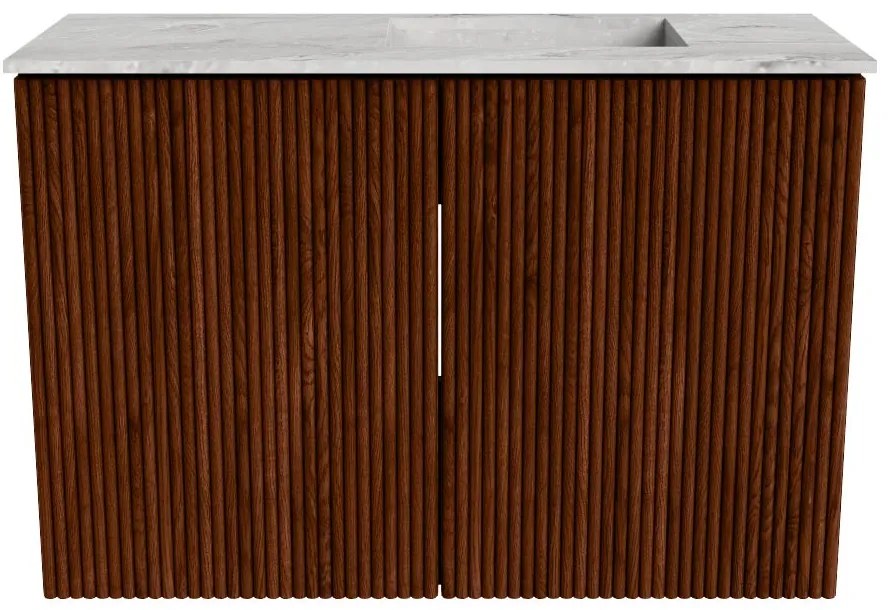 Mondiaz Joya DLux 60cm toiletmeubel ruby met wastafel faye rechts 1 kraangat glace