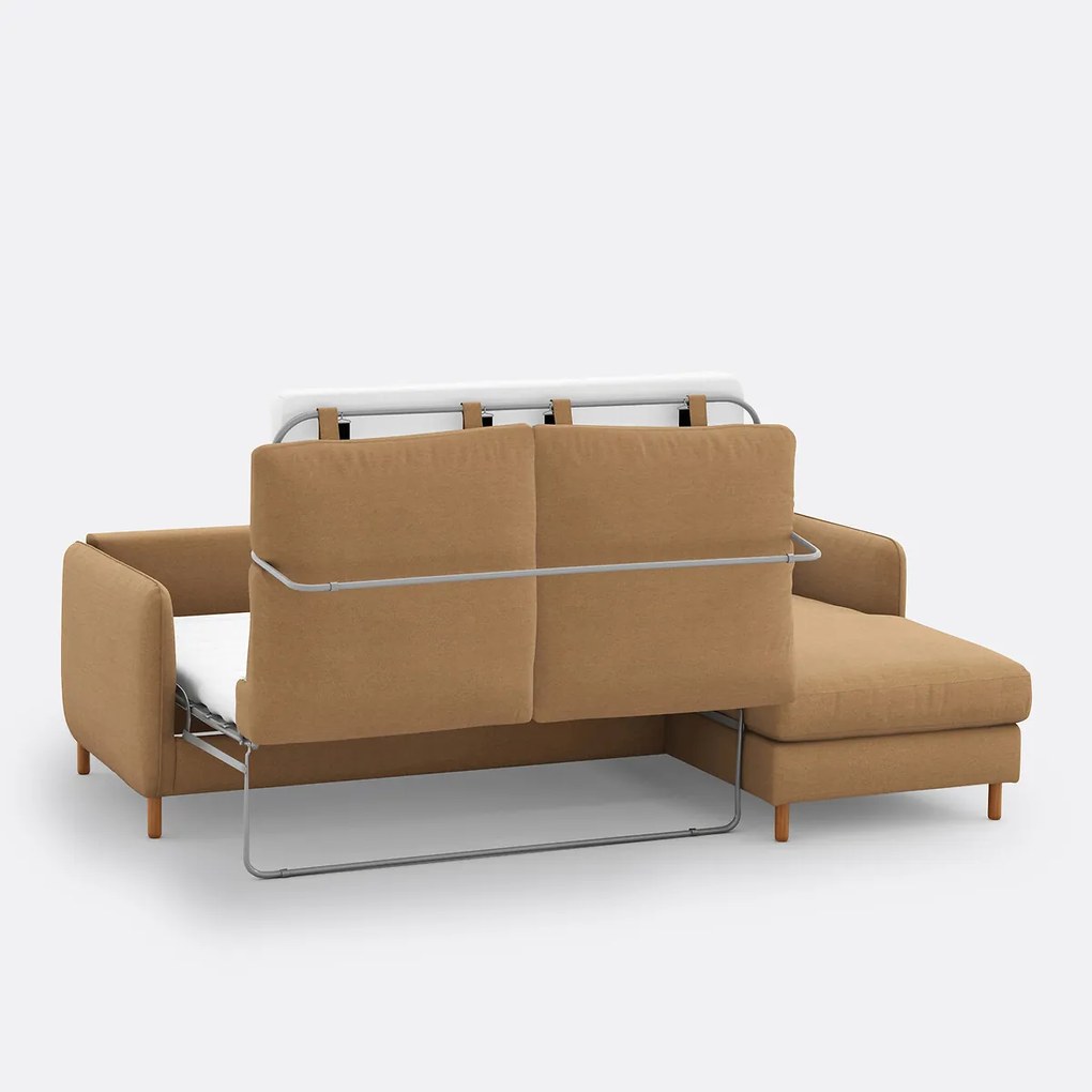 4-zits rechthoekige slaapbank in polyester, LOMÉO