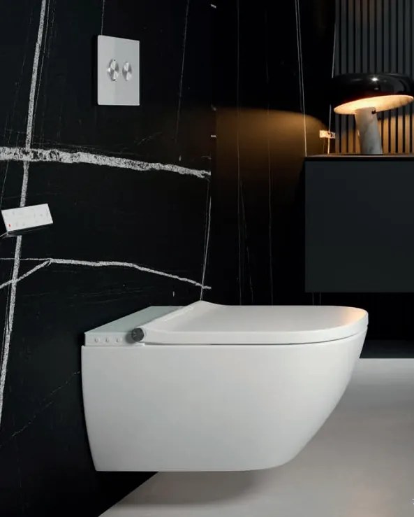 Plazan Genera Ultimate Square douche wc randloos met softclose zitting wit