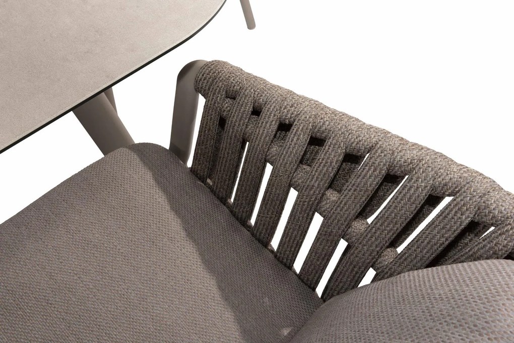 Taste by 4 Seasons Owen tuinset Cloud met Donato tuintafel met geprint keramisch blad Ø 160 cm Sale Tuinset antraciet weerbestendig