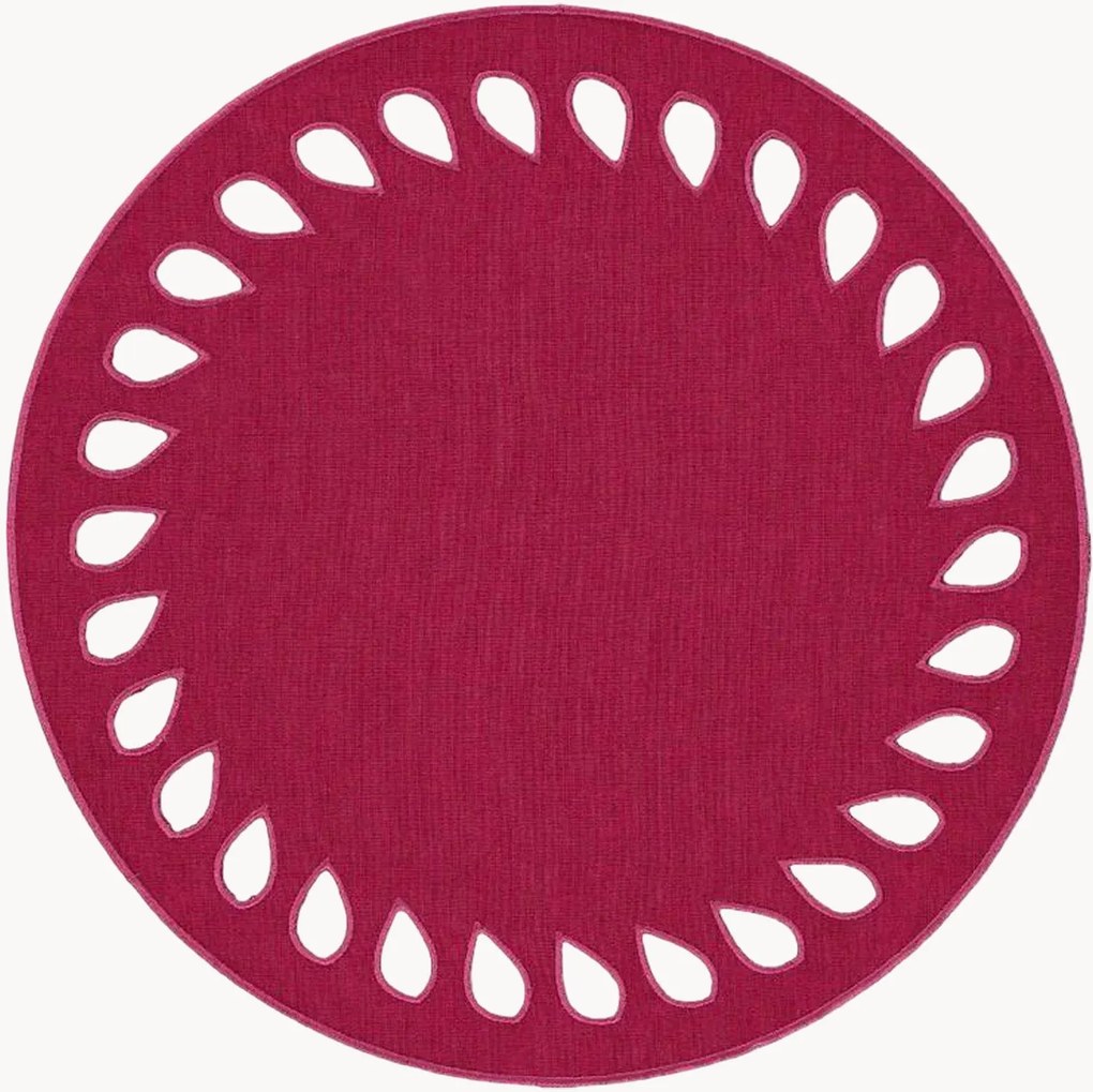 Ronde placemat Viseu met randborduurwerk