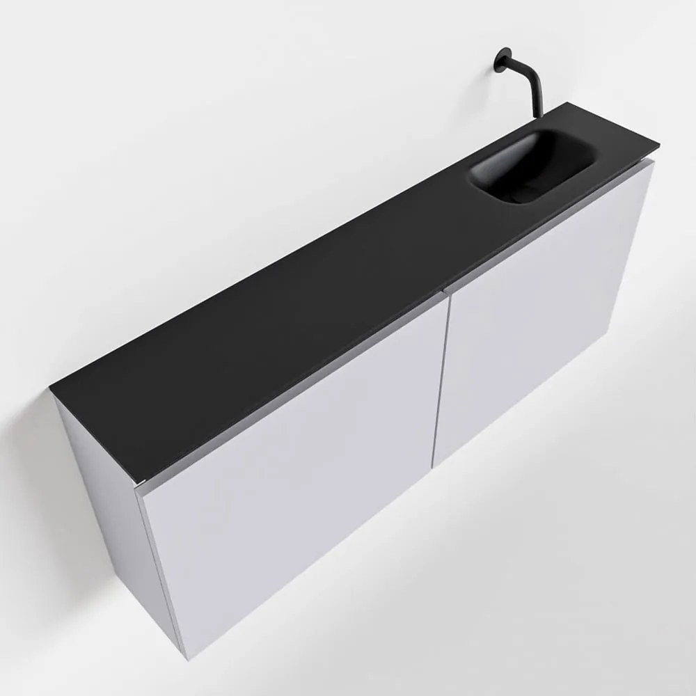 Mondiaz Ture 120cm toiletmeubel cale met wastafel urban rechts geen kraangat