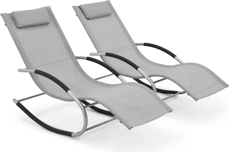 Set van twee tuinschommelstoelen Orlando Garden Point grijs