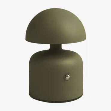Draadloze Led-tafellamp Van Ijzer Nantali Groen – Intens Olijf - Sklum