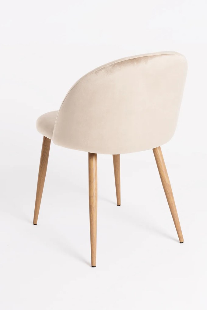 Set 4 fluwelen Vint Stoelen
