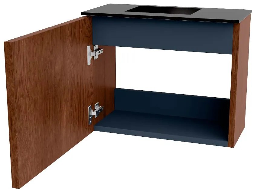 Mondiaz Joya 50cm toiletmeubel ruby met wastafel faye links zonder kraangat urban