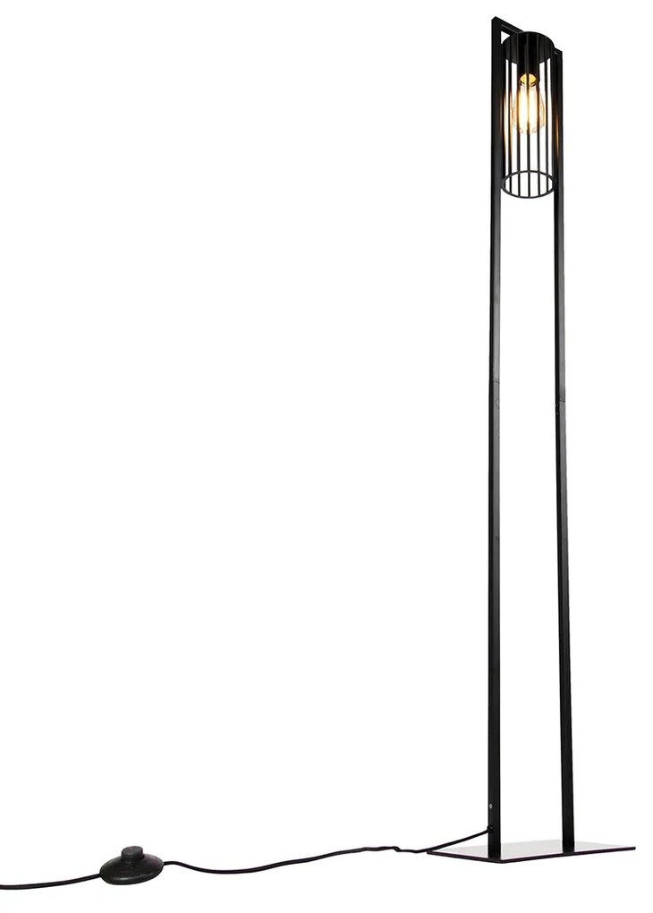 Smart moderne vloerlamp zwart incl. Wifi ST64 - Balenco Wazo