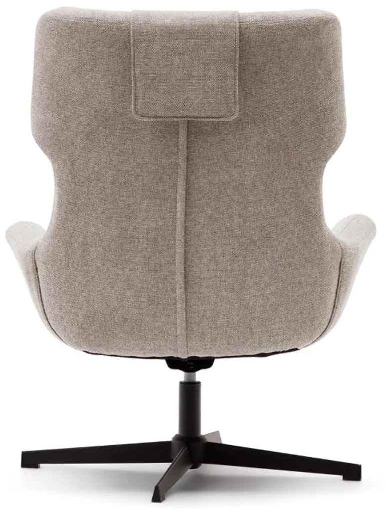 Kave Home Zalina Draaibare Fauteuil Beige Chenille