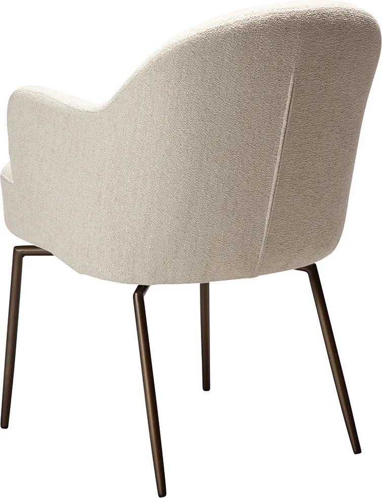 Dan-Form Bae Swivel Beige Boucle Eetkamerstoel Draaibaar