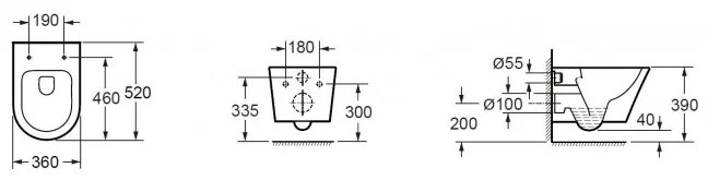 Mueller Afesta mat wit randloos toilet inclusief softclose zitting