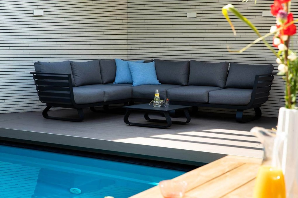 Hoek loungeset 5 personen Aluminium Grijs Santika Furniture Santika Sovita