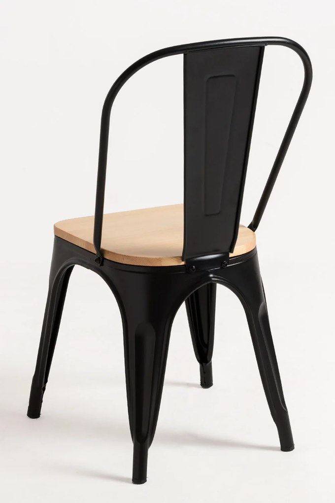 Pakket 4 Stoelen Torix Natuurlijk Hout